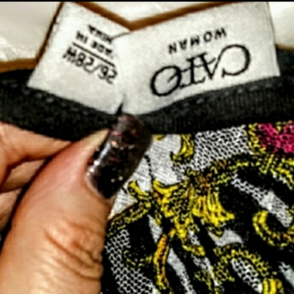 Cato Top Size 26/28W Dolman Floral Zebra Print - Picture 9 of 10